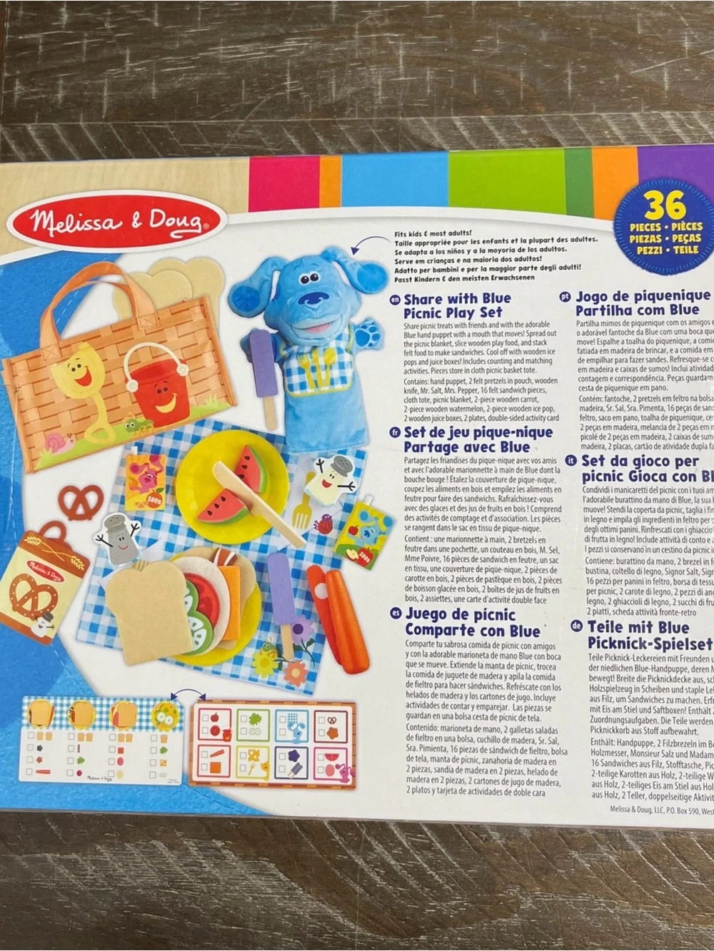 Melissa & Doug Blue's Clues Blue Plush Picnic Play Set - Blue